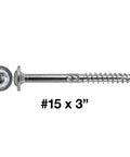 3 Inch Lag Screws No 15 Gauge Stainless Steel 300 Series Torx Drive Heavy Duty Tough As Nails Corrosion Resistant For ACQ