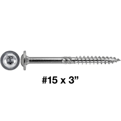 3 Inch Lag Screws No 15 Gauge Stainless Steel 300 Series Torx Drive Heavy Duty Tough As Nails Corrosion Resistant For ACQ