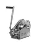 Tough As Nails 304 Stainless Steel Manual Winch Hoist Crank with heavy duty gear and handle for lifting 2600 lb loads.