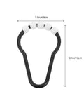 Beaded Glide Shower Curtain Rings 20 Pack Black Plastic Hooks For Bathroom Rods Durable Moisture Resistant Curtain Hangers