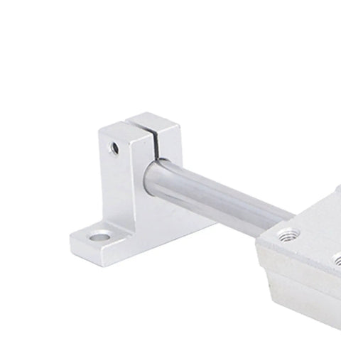 Heavy Duty Linear Guide Rail System With 4 Slide Blocks Precision Linear Motion Guide For Machinery Automation Equipment Tools And Accessories Built For CNC Robotics Production Lines And Shop Floor Ready close-up aluminum rail block