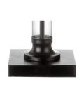 Base of Two Pack 30 Inch Table Lamps In Black And Clear Glass With Metal Column Base And White Linen Drum Shade, Classic Iron Look