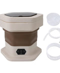 No Sweat Portable Folding Mini Washer Featuring Quick Wash And Spin Cycle, 5.5 Pound Capacity, Slick Khaki Build and accessories