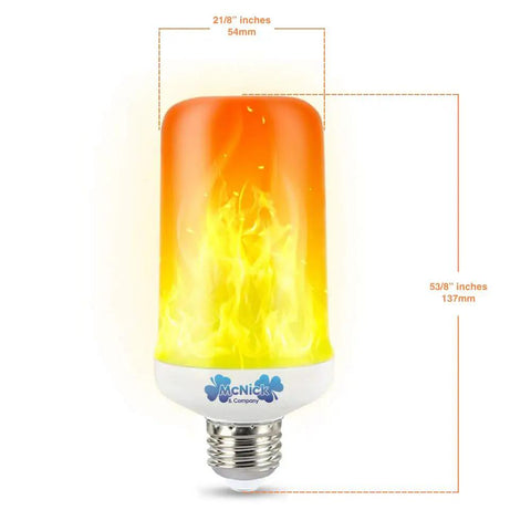Flickering LED Flame Light Bulbs With Four Modes E26 Base Realistic Gas Lantern Glow For Halloween Decor Indoor Outdoor Vibe Lit Glow For Restaurants And Parties