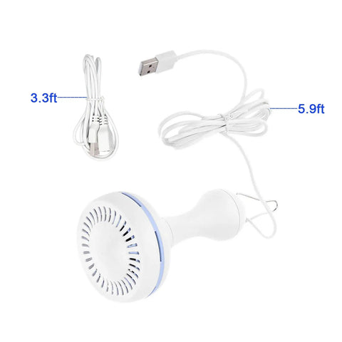 Silent USB Powered Ceiling Canopy Fan With 1m Extension Cord Chill Compact 6 Blade Quiet Hanging Fan components