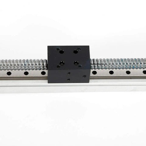 Top Tier Electric Cnc Linear Motion Table Slide Stage Actuator Featuring Hella Precise Movement Plug And Play Setup For Nema23 Motor 24V showing aluminum rail and threaded rod.