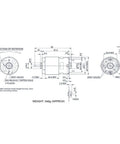 Diagram of High Torque Permanent Magnet DC Motor 12V High Speed 12000 RPM Brushed Small Motor with measurements and details