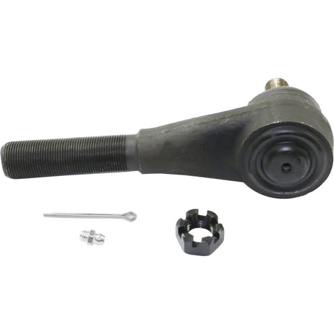 Chevy Blazer 4x4 Front Inner Tie Rod End Replacement And Steering Drag Link Beefed Up Direct Fit OE Grade Steering Arm End For GMC Compatibility Rugged Off Road Reliability, black steel with cotter pin and castle nut