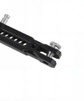Close-up of Beefy 6061 Aluminum Kickstand for Tuttio Soleil 01 Electric Dirt Bike, showing mounting hardware and precision holes.