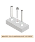 4x6mm Dowel Pins Set Of 10 304 Stainless Steel Round Head Flat Chamfered End Non Threaded Fasteners in use for small component alignment