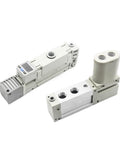 Pro Grade High Flow Vacuum Generator With Large Capacity And Boss Level Suction, Rugged Pneumatic Power For Industrial Use, 300 to 600 Max Flow, Durable Plastic Build, 1 Pc Pack with dual ports and rugged design on a white background