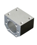Rock Solid Ball Screw Set With Nut For CNC Machines, SFU1204 SFU1605 SFU1610 Series, close-up of aluminum mounting block