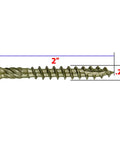 Pro Grade Heavy Duty Number 14 By 1 Inch Construction Lag Screws Torx Star Drive with 2 inch length and .275 inch head diameter