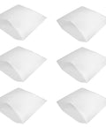 Six white EPE foam pouches for fragile items, 100 pack, reusable cushion foam bags for shipping and transit.