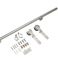 Stainless Steel Sliding Ladder Kit for Barn Door and Loft Retractable Rolling Library Ladder Hardware Full Track Set components