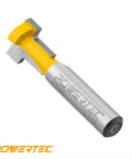 Heavy Duty T Track Router Bit With Tungsten Carbide Tip And One Quarter Inch Shank crafted for precision cutting in woodworking.