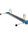 Heavy Duty Hot Air Acrylic Bender And Industrial Metal Forming Brake Featuring Adjustable Heat Settings, with clamps for stability.
