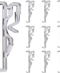 No Sweat 10 Pack Clear Plastic Valance Clips For Window Blinds, 2.5 inch retainer holders for horizontal slats.