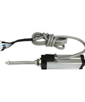 Pro Grade Position Ruler Sensor With Linear Potentiometer For Precision Measurement 10mm To 200mm Range Automatic Reset Analog Output Displacement Transducer KTR2 DIY Friendly, shown with stainless steel body and cable connection.