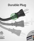 Waterproof Indoor Outdoor Extension Cord 30 Feet 3 Prong Power Cable For Home And Garden 16 AWG 13A 1625W ETL Listed