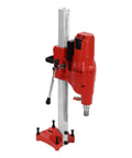 Workhorse Diamond Core Drill Machine With Heavy Stand, 4250W 500RPM Copper Motor Built For Wet Concrete And Masonry Coring, Dead Simple Depth Control And Safety Clutch, 10 Inch Bit, side view of machine