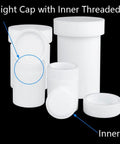 Heavy Duty PTFE Centrifuge Tube With Secure Screw Cap Rock Solid Chemical Resistance Built Tough For Hard Lab Jobs, 500ml white tubes.