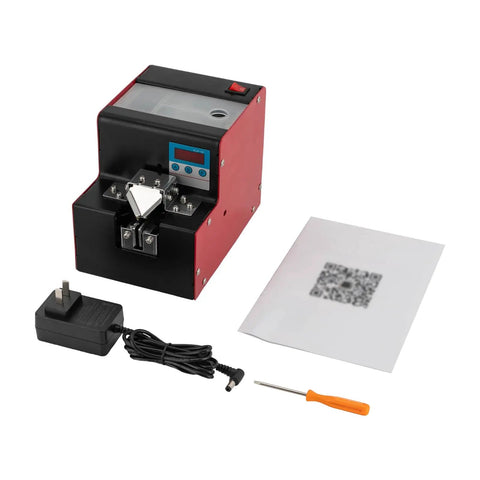 Auto Feed Screw Feeder Machine With Five Speed Settings And Dual Counting Modes For M1.0 To M5.0 Screws with power adapter and tool.