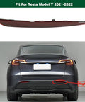 Right Side Rear Bumper Reflector Light For Tesla Model Y 2021 2022 in red, mounted on vehicle's RH rear fascia.