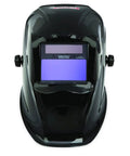 Premium Auto Darkening Welding Helmet With True Color Lens For Crushing Beads And Boss Level Comfort Designed For Tradesmen Grinding Steel Daily At The Yard - black helmet with UV lens view.