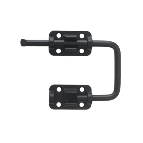 Sliding Door Loop Lock U Shaped Metal Flip Bolt Latch For Uneven Doors Small Slide Latches Hardware Matte Black Finish
