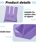 Zipper Jig Tool Kit For Repair And Replacement With Six Size Zipper Sliders And Two Jig Tools, purple plastic, durable base