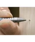Badass Nail Set Fits 1/32 To 2/32 Inch Brads eliminates hammer fatigue with precision tip used on wood.