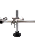 Heavy Duty Mini Welding Torch Holder Stand With Adjustable Vertical Height And Horizontal Sliding V Clamp Mounts For MIG TIG Guns
