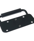 Hella Sturdy Black Spring Loaded Folding Carry Handle With Slick Rubber Grip Heavy Duty Surface Mount Brackets For Toolboxes Battery Boxes And Custom Speaker Cabs