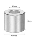 Aluminum Spacer Set 5mm Bore 10mm Outer Diameter 10mm Length 10 Pieces Standoff Bushing For M5 Screws Bolts And Rods