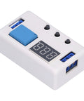 Adjustable Delay Timer Relay Module For Automation Projects, Industrial Grade DC 12V Controller With Optocoupler Isolation For Noise Immunity And Stable Signals, Easy Setup, Power Loss Memory, DIY Friendly And Pro Ready, white plastic housing