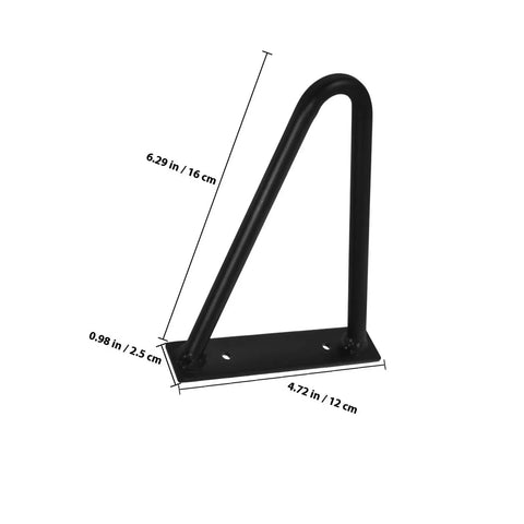 Black Iron Hairpin Table Leg Set, 2 Pack, Heavy Duty Easy Install Metal Furniture Legs for Coffee Tables, Desks, Benches