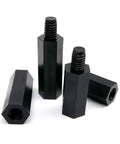 Non Conductive Black Nylon Hex Spacers Set For DIY Drone Builds And Electronics, Insulated M2 M2.5 M3 M4 hex standoffs
