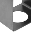 Close-up of Durable Stainless Steel Coffee Drip Rack And Filter Cup Holder Station showing matte finish and circular cutout.