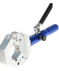 Heavy Duty Hydraulic Crimping Tool And Hose Crimping Machine Portable Power Tool For AC Pipe Die Sets Size 6 To 12 Inch, blue with silver details