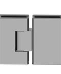 Adjustable Designer Glass To Glass Door Hinge 180 Degree Satin Finish For Frameless Shower Doors Self Centering Includes All Mounting Hardware Stainless Steel Allen Style Clamp Screws Wide Finish Options By Brixwell