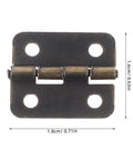1:12 Scale Miniature Bronze Hinges Set Of 20 With 80 Screws For Dollhouse Furniture Cabinet Closet DIY Projects Antique Brass Finish