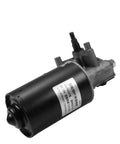 Black and silver 24V DC Worm Gear Motor 52 RPM Reversible Beefy High Torque Electric Gearbox Reduction With Left Threaded Shaft GW70105