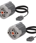 2 Pack XL Motor For Compatible Building Blocks High Torque Power For Creative Robotic Projects Plug And Play Quiet Durable Gear Motor