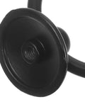 Close-up of a single handle from Six Vintage Black Metal Drawer Pull Handles Set For Dressers And Cabinets Retro Ring Cabinet Knobs