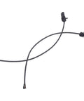 Two black front brake pad wear sensors with connectors for Audi Q7/S5/A6 Quattro (replaces 4M0615121R)