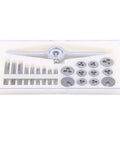 Metric Tap And Die Set 30 Pcs Hand Tools Kit For Threading With Adjustable Wrench Pro Grade Coarse And Fine Dies High Carbon Steel Machined