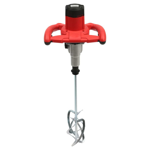 Beast 2800W Dual Paddle Electric Mortar Stirrer with heavy-duty aluminum head and galvanized stirrer, front view