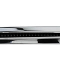 Slick Chrome Straight Spring Loaded Mud Flap Hanger With Two Point Five Bolt Spacing And Thirty Inch Length featuring heavy coil spring.