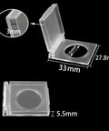 Push Button Cover Kit 4 Pack Easy Install 16mm Adhesive Flat Switch Guards plastic dimensions 33mm x 27.8mm